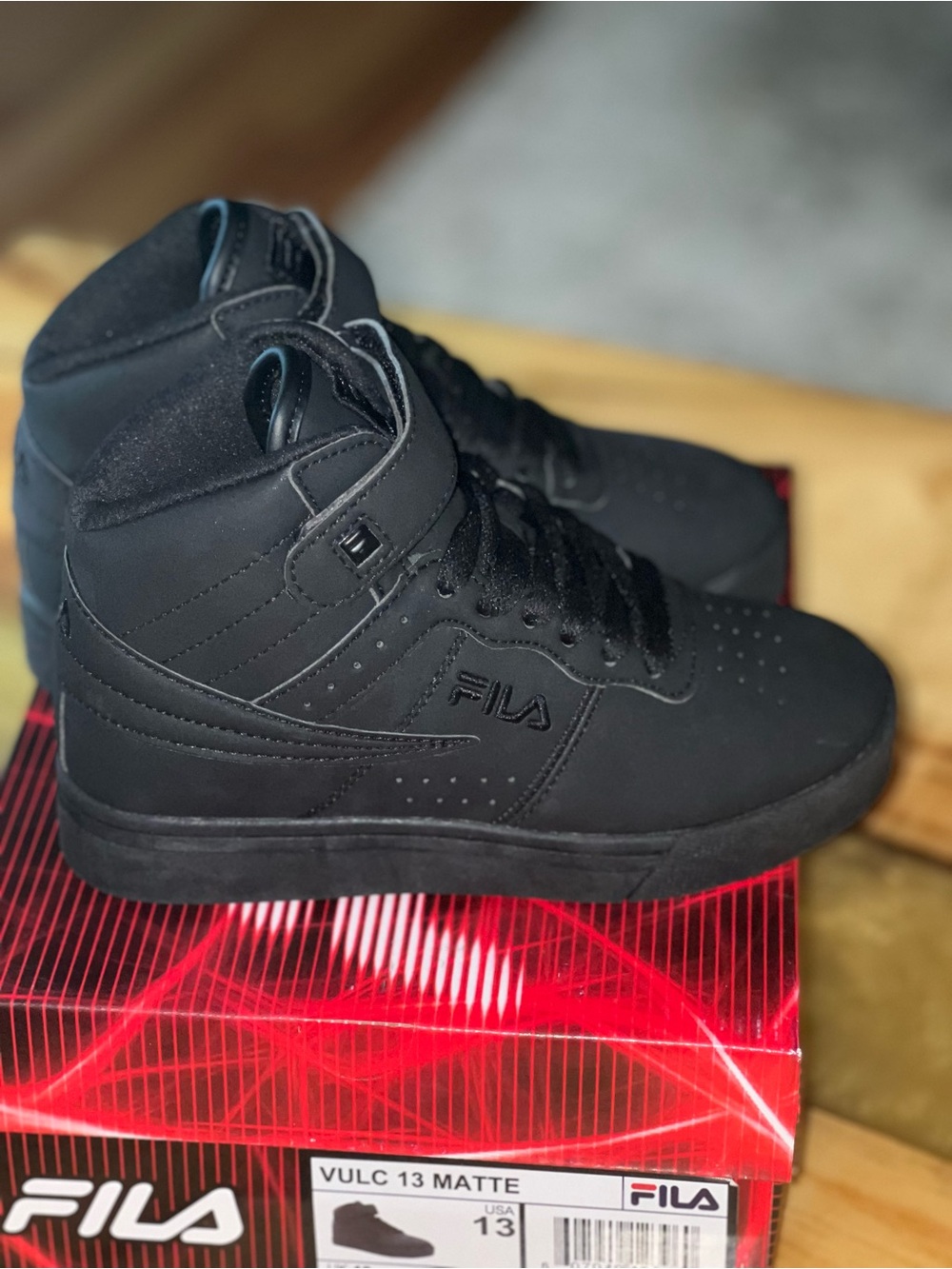FILA VULC 13 MATTE BLACK Kids Size 13